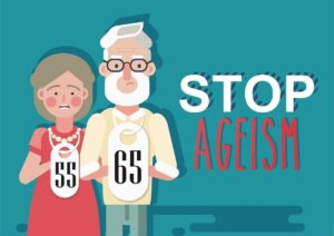 Elder Adults Sign Saying Stop Ageism